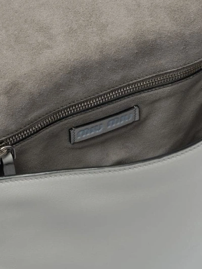 Shop Miu Miu Grace Lux Shoulder Bag In Grey