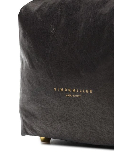 Shop Simon Miller Black Lunchbox 20 Leather Clutch Bag