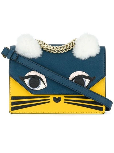 Shop Karl Lagerfeld Klassik Fun Handbag In Blue