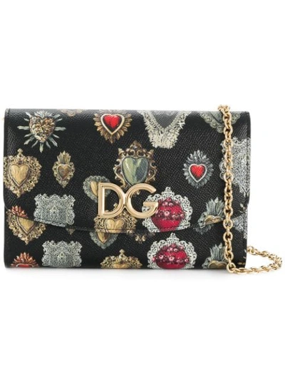 Shop Dolce & Gabbana Sacred Heart Print Bag - Black