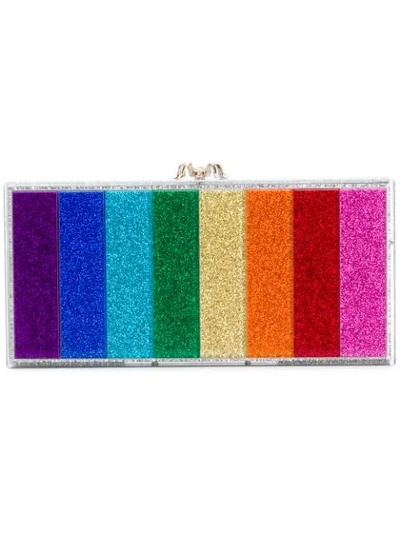 Shop Charlotte Olympia Penelope Rainbow Clutch - Multicolour