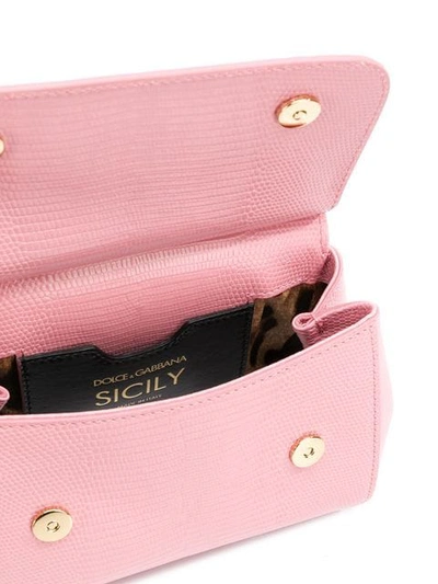 Shop Dolce & Gabbana Mini Sicily Tote In Pink