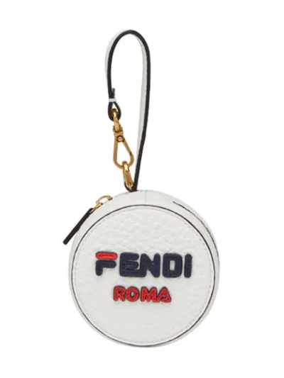 Shop Fendi Mania Help Bag Charm - White