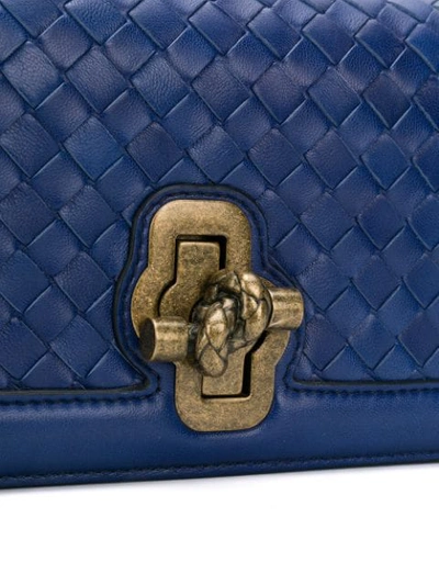 Shop Bottega Veneta Olimpia Knot Shoulder Bag In Blue