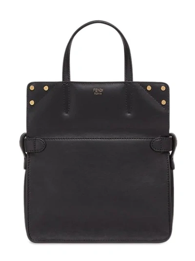 Shop Fendi Flip Mini Handbag In Black