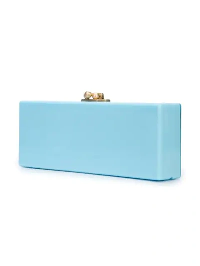 Shop Edie Parker Abstract Print Clutch In Blue