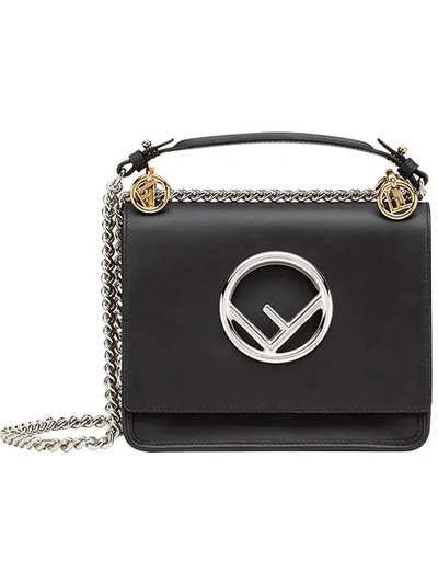 Shop Fendi Century Kan I Shoulder Bag In Black