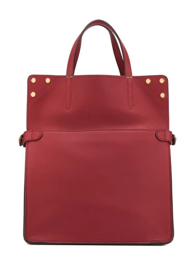 Shop Fendi Ff Cross Body Tote Bag In Red
