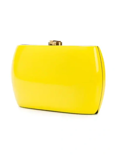 Shop Rocio Rounded Shape Clutch Bag In Yellow