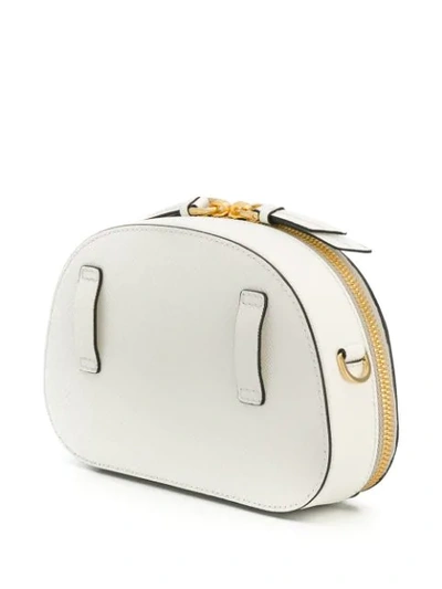 Prada Odette Logo Plaque Belt Bag In White