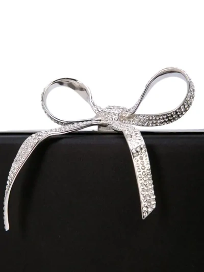 OSCAR DE LA RENTA CRYSTAL BOW CLUTCH - 黑色