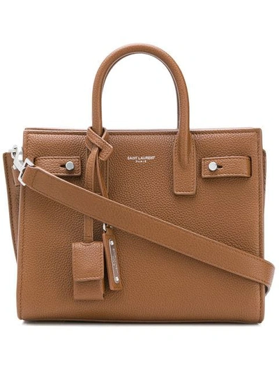 Shop Saint Laurent Sac De Jour Mini Bag - Brown