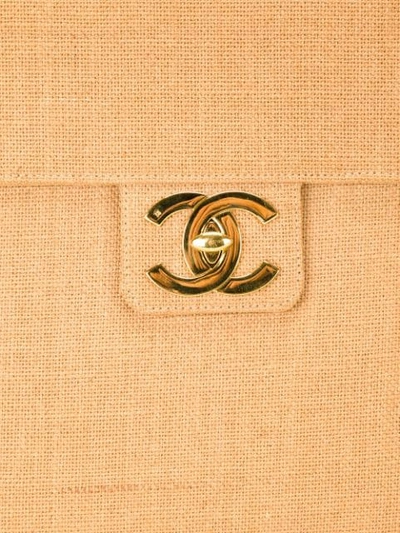 Pre-owned Chanel 1997-1999 Cc Turnlock Briefcase In Brown