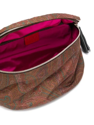 Shop Etro Paisley Print Belt Bag In Brown