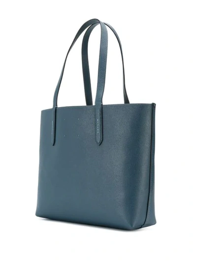 Shop Coach Logo Tote Bag In Blue