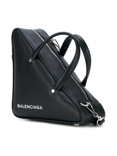Shop Balenciaga Triangle Shopper S In Black