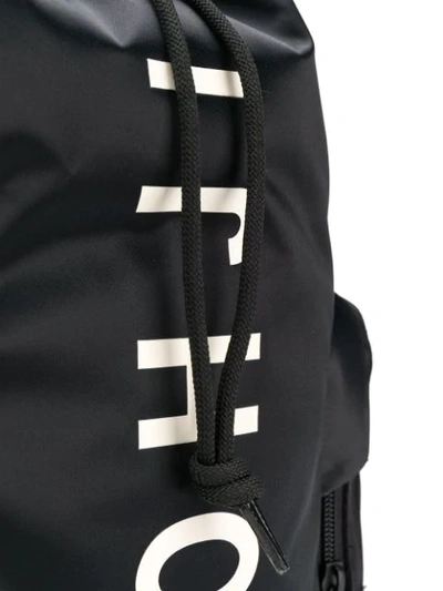 Shop Y-3 Graphic Print Backpack In Black