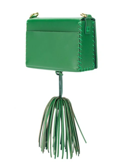 Shop Zeus + Dione Attiki Tassel Shoulder Bag In Green