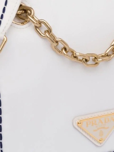 Shop Prada Chain Strap Shoulder Bag In White