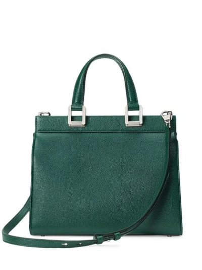 Shop Gucci Zumi Small Top Handle Bag In Green