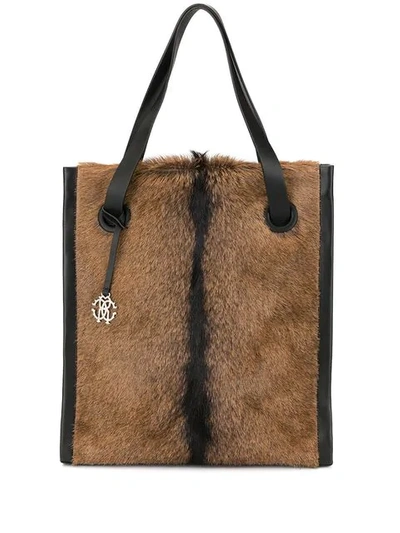 Shop Roberto Cavalli Shopping Tote In Brown