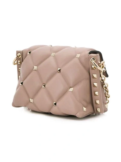 Shop Valentino Garavani Candystud Shoulder Bag In Neutrals
