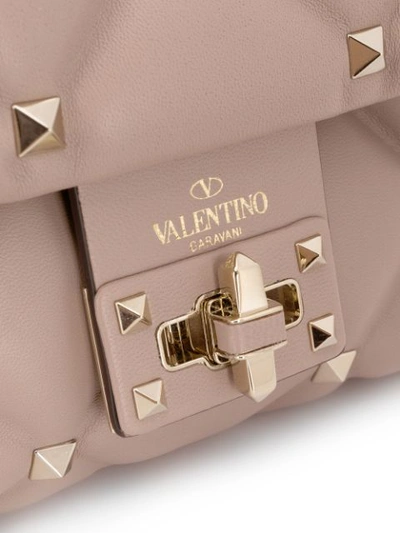 Shop Valentino Garavani Candystud Shoulder Bag In Neutrals