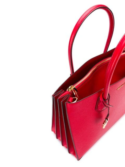 Shop Michael Michael Kors Mercer Bag In Red