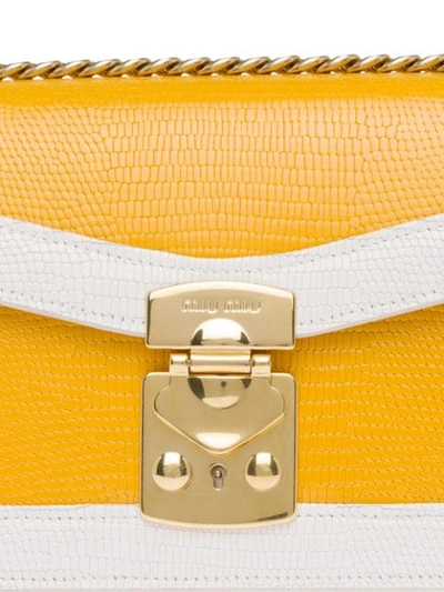 Shop Miu Miu Miu Confidential Shoulder Bag - Yellow