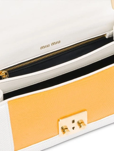 Shop Miu Miu Miu Confidential Shoulder Bag - Yellow
