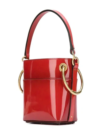 Shop Chloé Small Roy Bucket Bag In Red