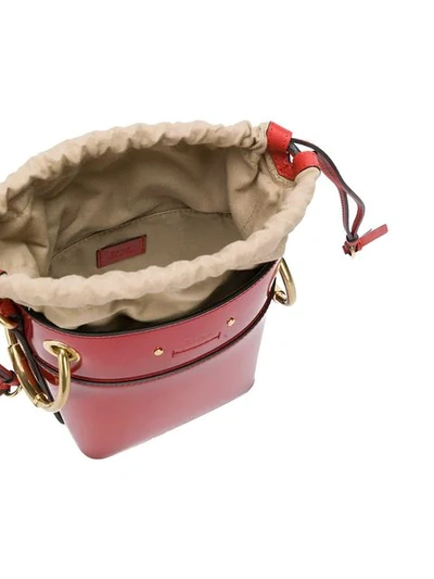 Shop Chloé Small Roy Bucket Bag In Red