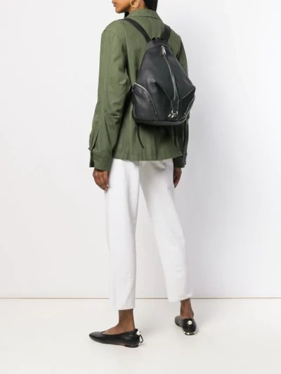Shop Rebecca Minkoff Zipped Backpack In Black