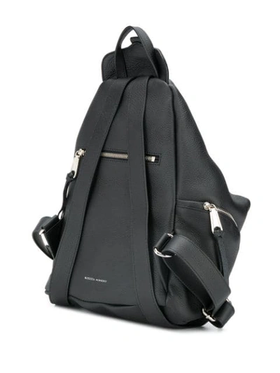 Shop Rebecca Minkoff Zipped Backpack In Black