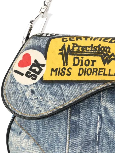 Pre-owned Dior Miss Ella Saddle Hand Bag In Blue