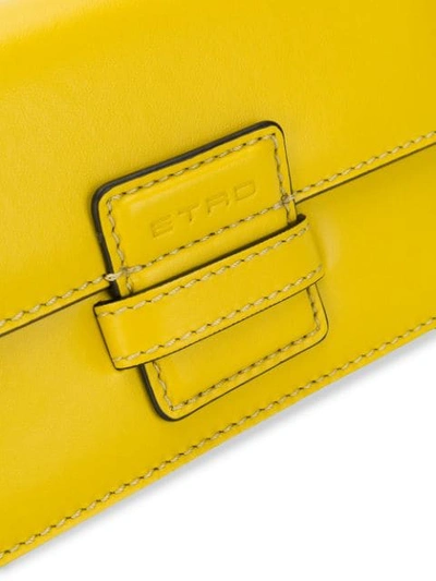 Shop Etro Logo Embossed Belt Bag In Yellow