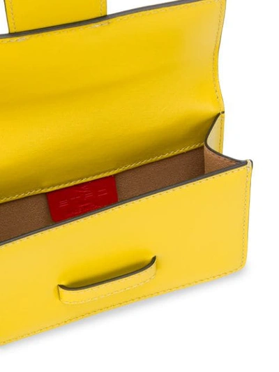 Shop Etro Logo Embossed Belt Bag In Yellow