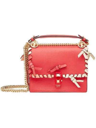 Shop Fendi Kan I Small Shoulder Bag In Red