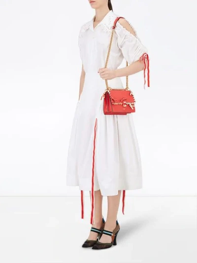 Shop Fendi Kan I Small Shoulder Bag In Red