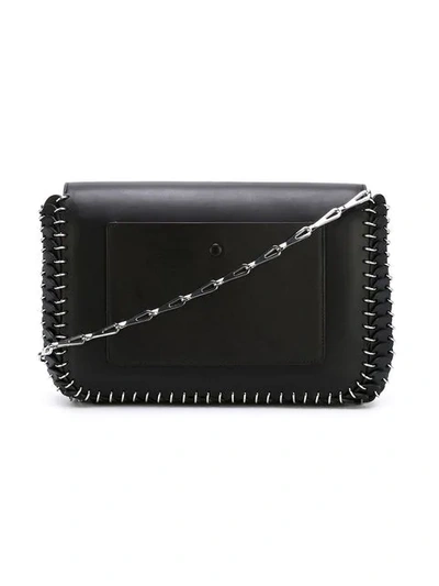 Shop Paco Rabanne Chain Mail Trim Shoulder Bag In Black