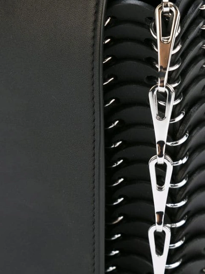 Shop Paco Rabanne Chain Mail Trim Shoulder Bag In Black