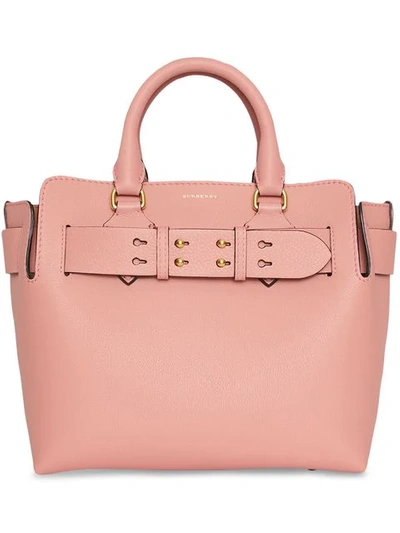 Shop Burberry The Small Leather Belt Bag In Ash Rose