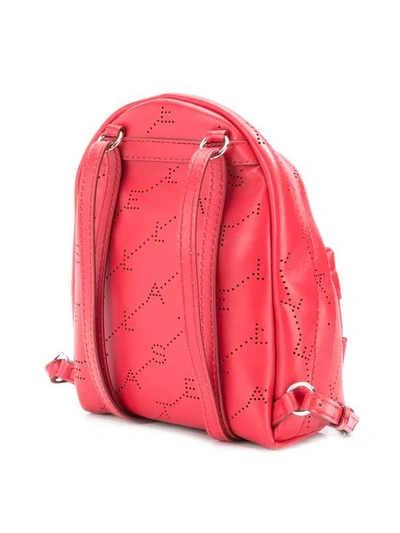 Shop Stella Mccartney Mini Monogram Backpack In Red