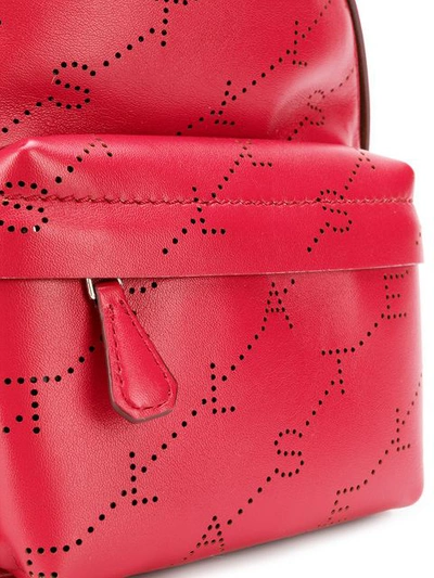 Shop Stella Mccartney Mini Monogram Backpack In Red