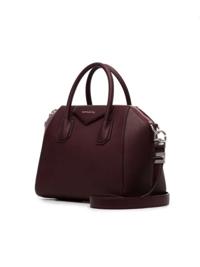 Shop Givenchy Small Antigona Bag In Purple