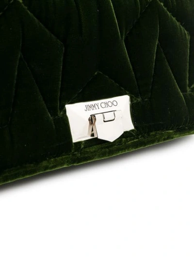 Shop Jimmy Choo Helia Clutch In Green