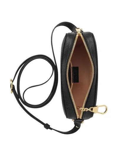 Shop Gucci Mini Ophidia Gg Shoulder Bag In Black