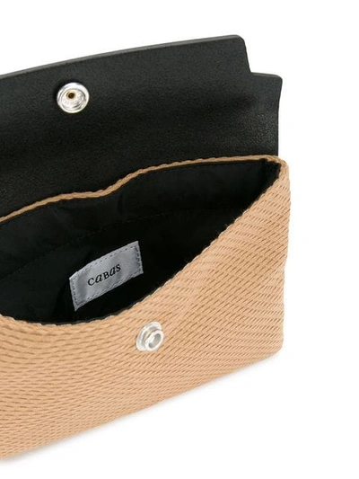 Shop Cabas Contrast Flap Mini Bag In Brown