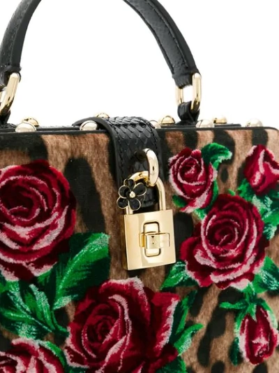 Shop Dolce & Gabbana Rose Box Tote In Neutrals