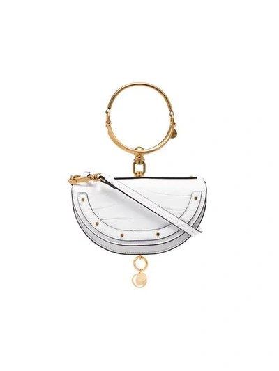 Shop Chloé Nile Minaudière Mini Bag In White